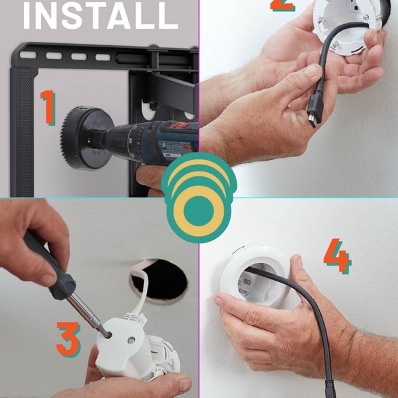 White In-Wall Cable Management Kit - Picture 10 of 10